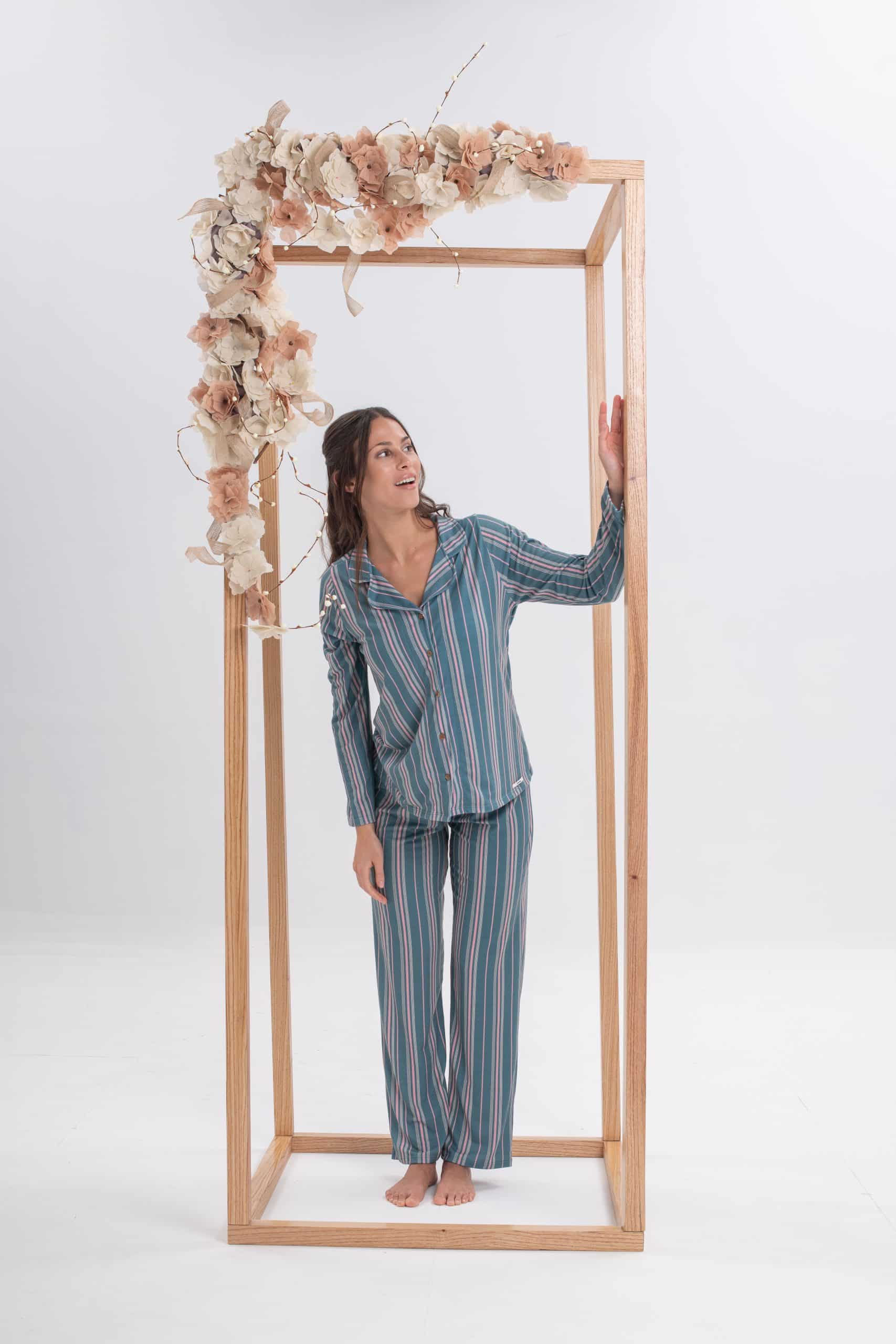 PIJAMA CAMISERO SICILIA RAYADO